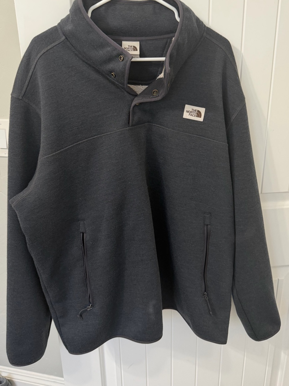 The North Face Charcoal Snap-Neck Pullover Fleece